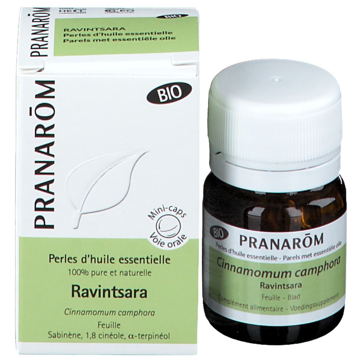 PRANARÔM - Perles Ravintsara Bio - Mini-Capsules Prédosées À L’Huile Essentielle - Confort Respiratoire & Défenses Naturelles - 100 % Pure Et Naturelle - HECT - 60 Perles