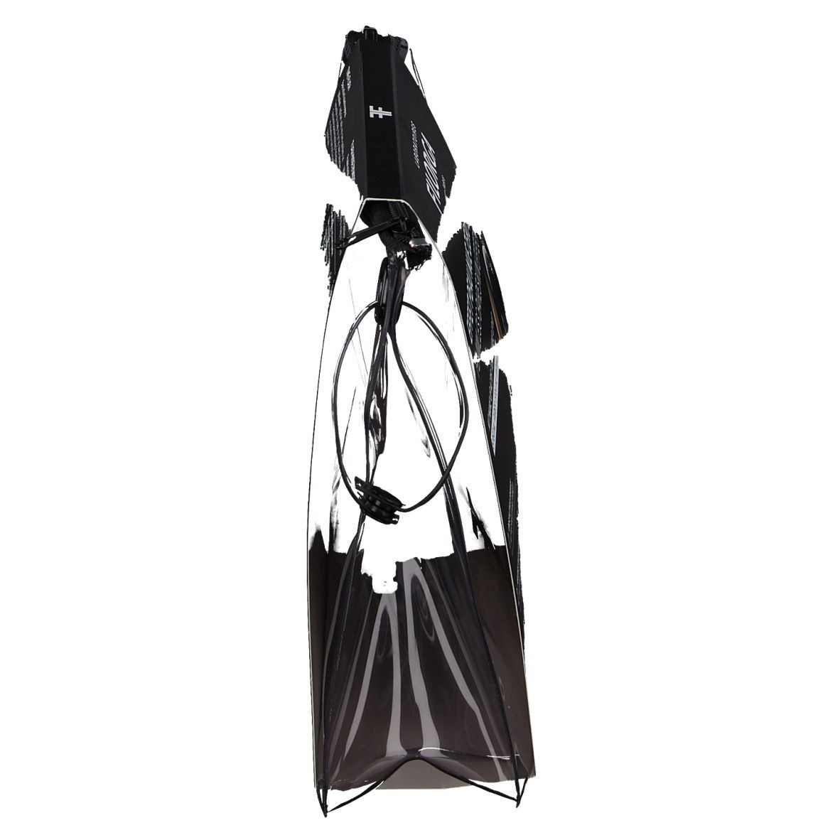 Verpackung mit Produkten. Schwarze Verpackung mit Produkten. Transparente Verpackung. Enthält Produkte.