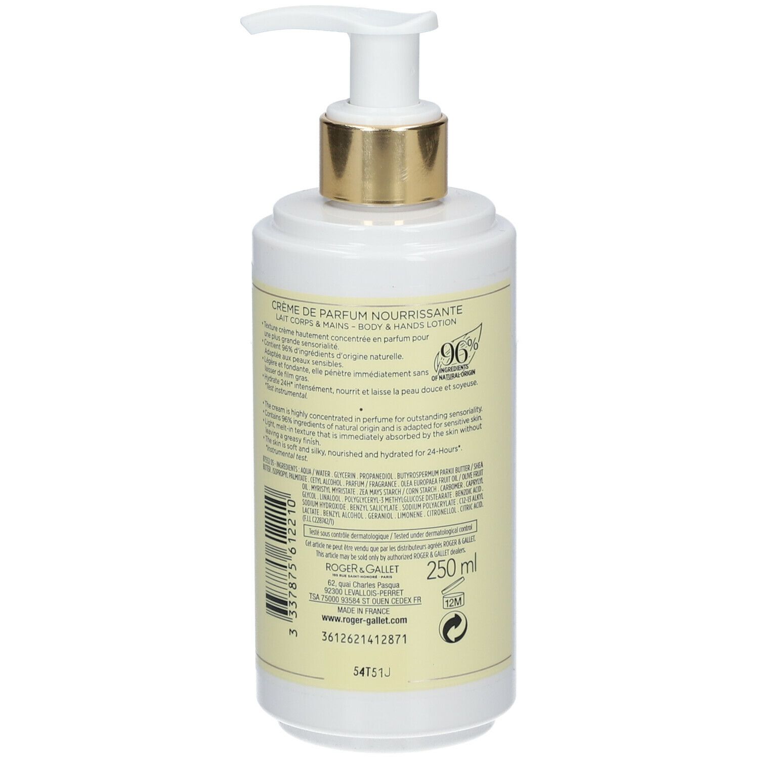 Roger & Gallet Neroli Facétie Pflegende Creme des Parfüms