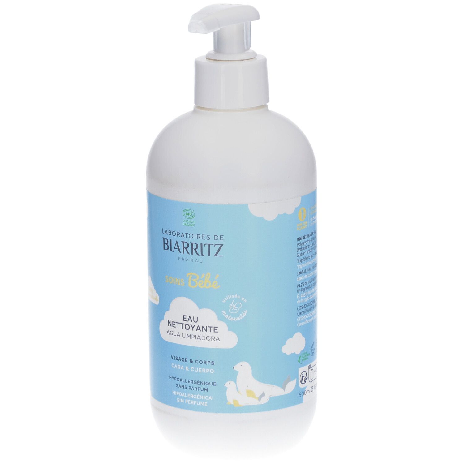 Laboratoires de BIARRITZ ALGA NATIS® - Soins Bébé Eau Nettoyante certifiée Bio