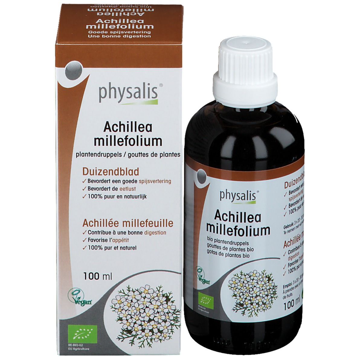 physalis® Achillea millefolium Gouttes de plantes Bio