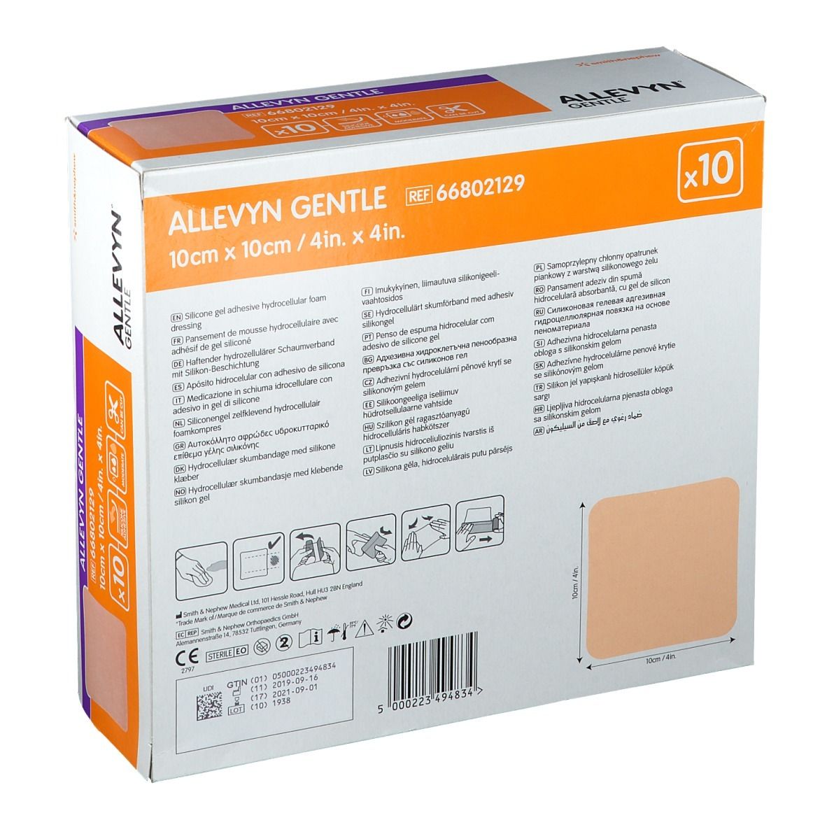 ALLEVYN® Gentle 10 x 10 cm