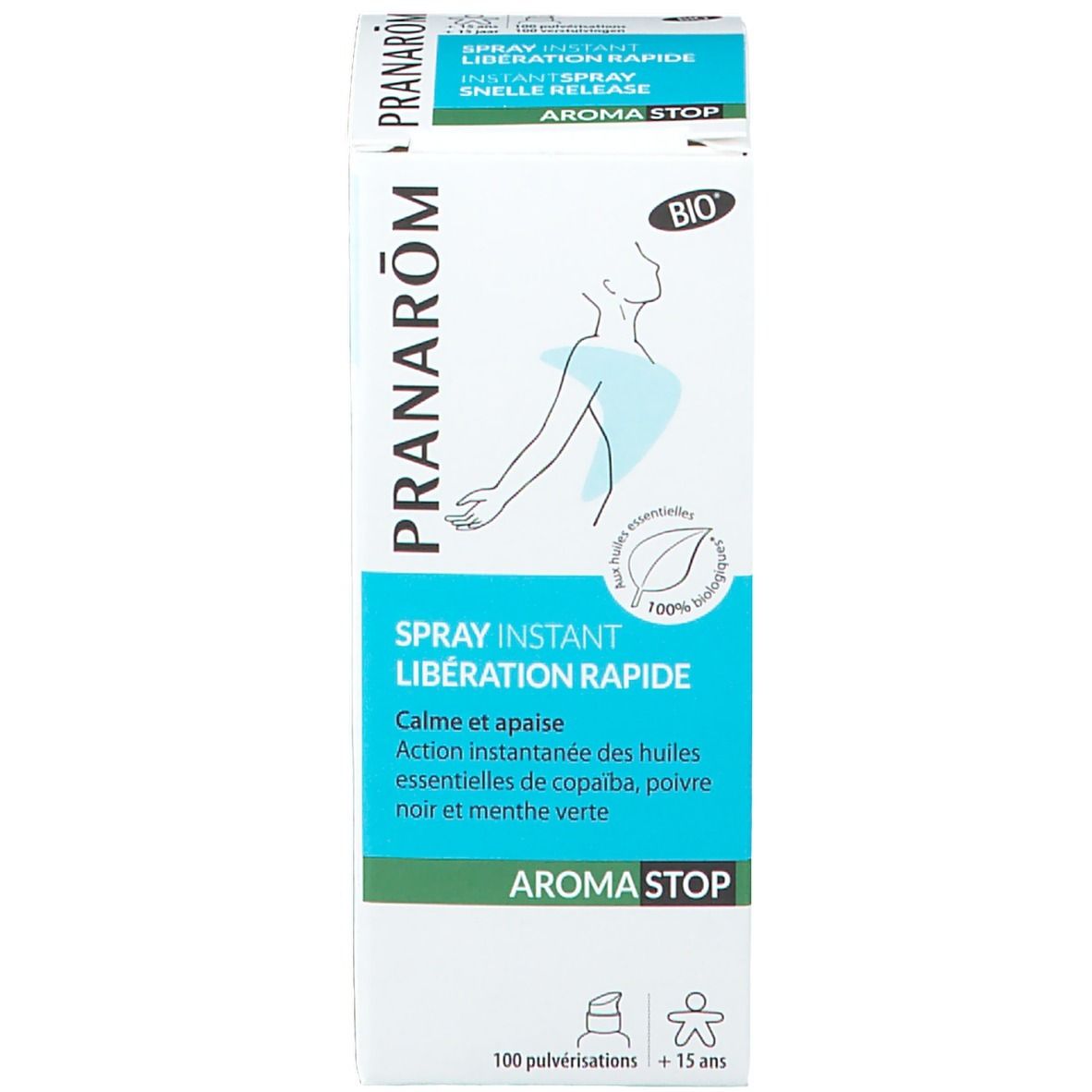 Pranarôm Aromastop Spray instant - Libération rapide
