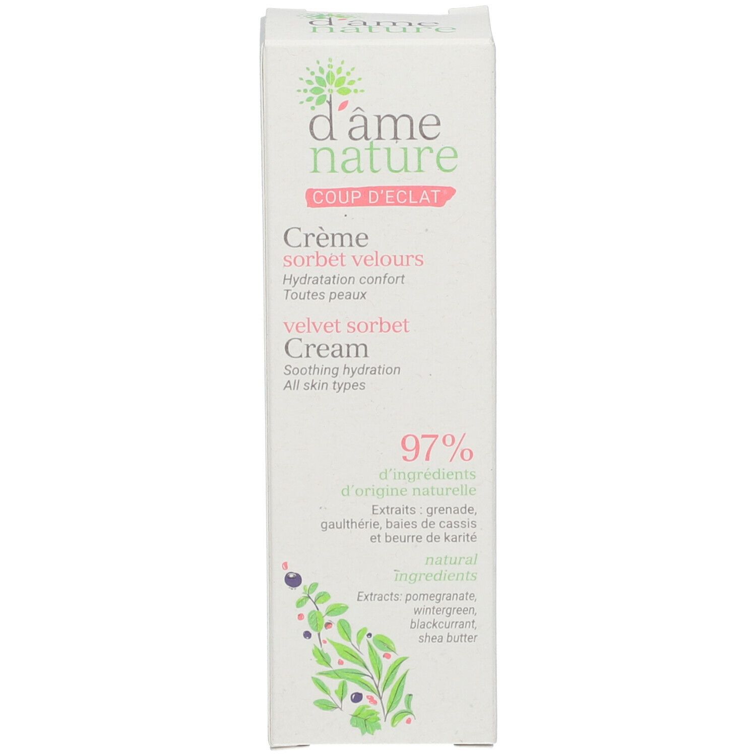 d'âme nature CRÈME SORBET VELOURS