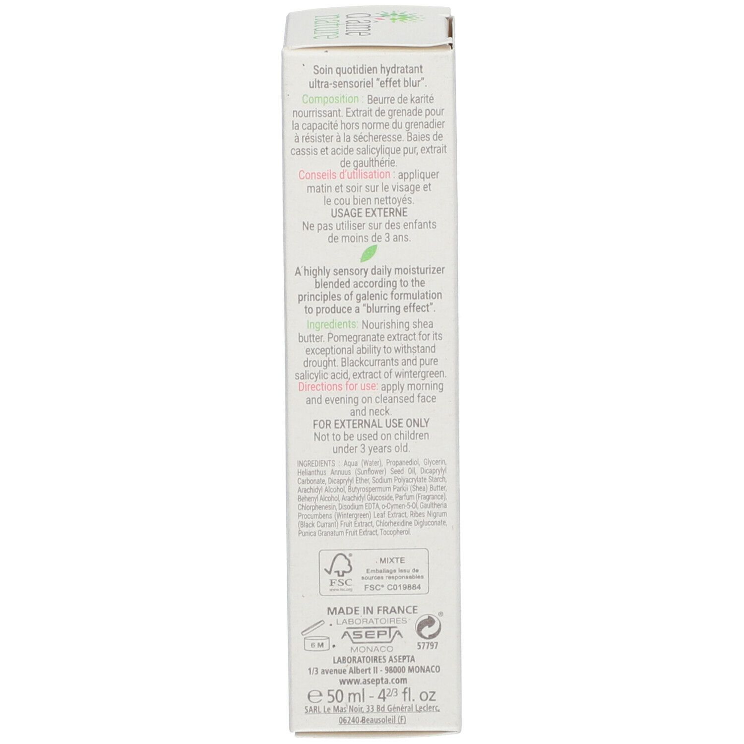 d'âme nature CRÈME SORBET VELOURS