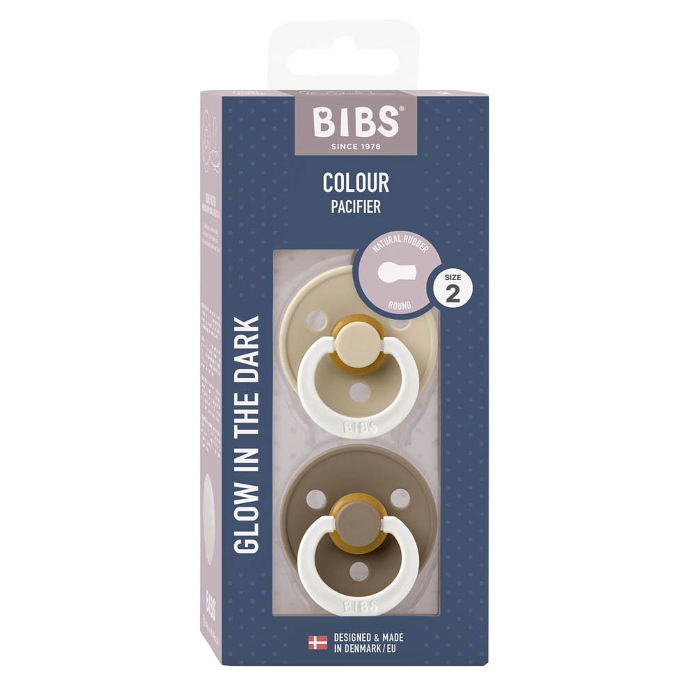 BIBS® BIBS COLOUR Glow in the Dark Vanilla 6 - 18 mois Größe 2