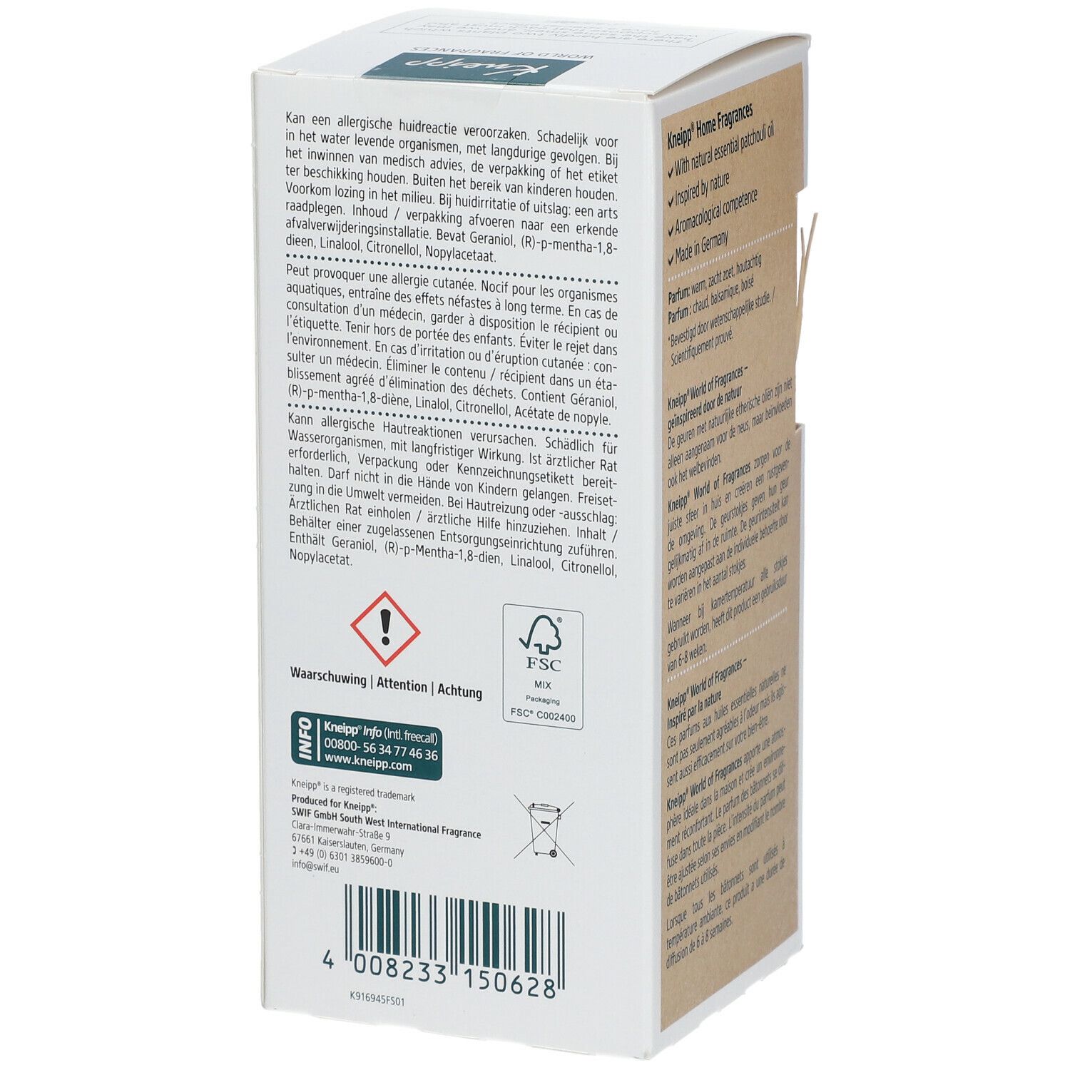 Kneipp Bâtonnets Parfumés Bois de Santal-Patchouli