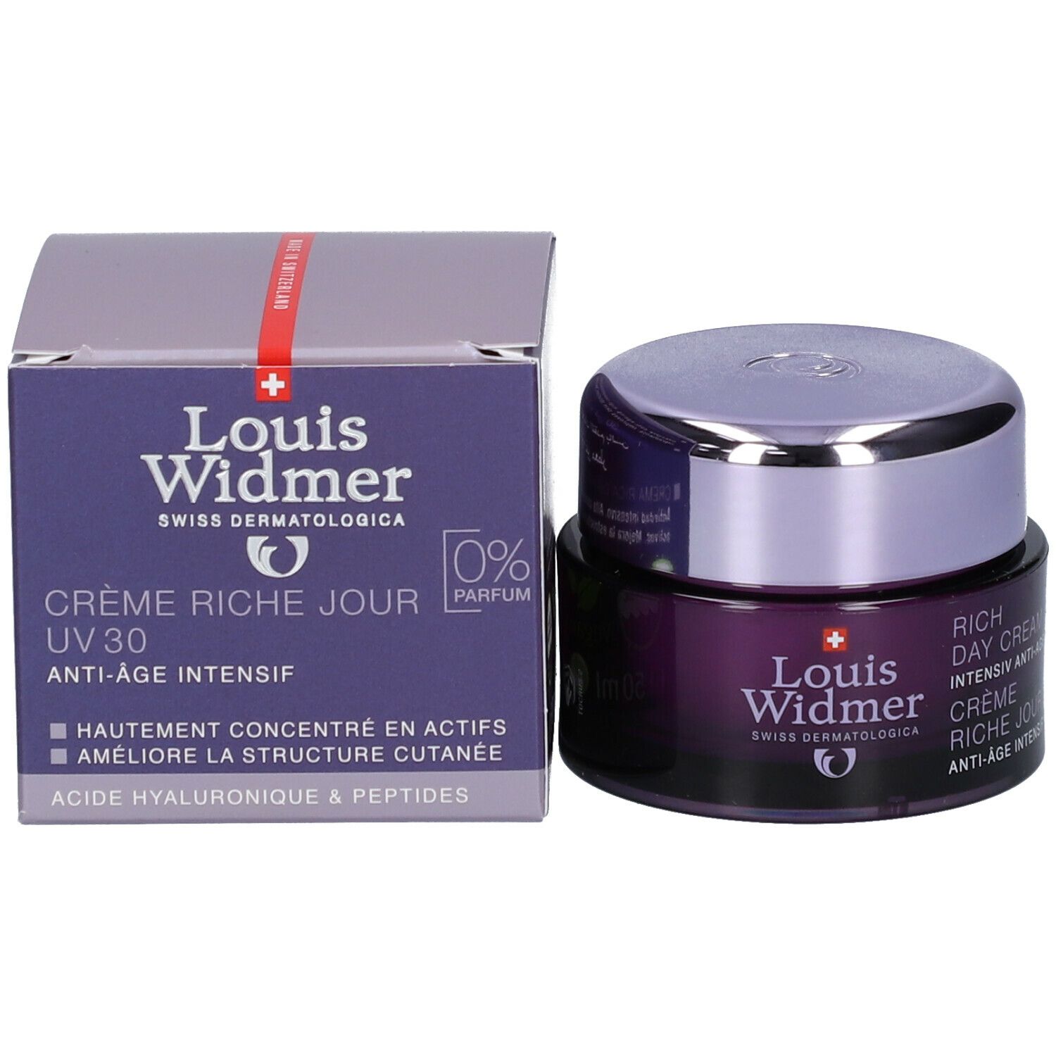Louis Widmer Crème Riche Jour UV30 Sans Parfum