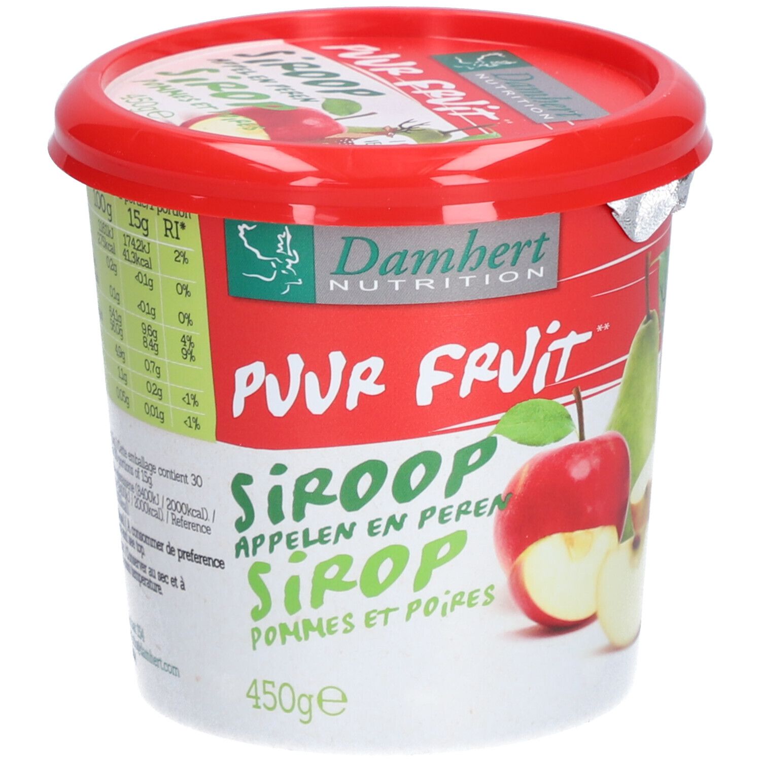 Damhert Pure Fruit Sirup  Apfel-Birne