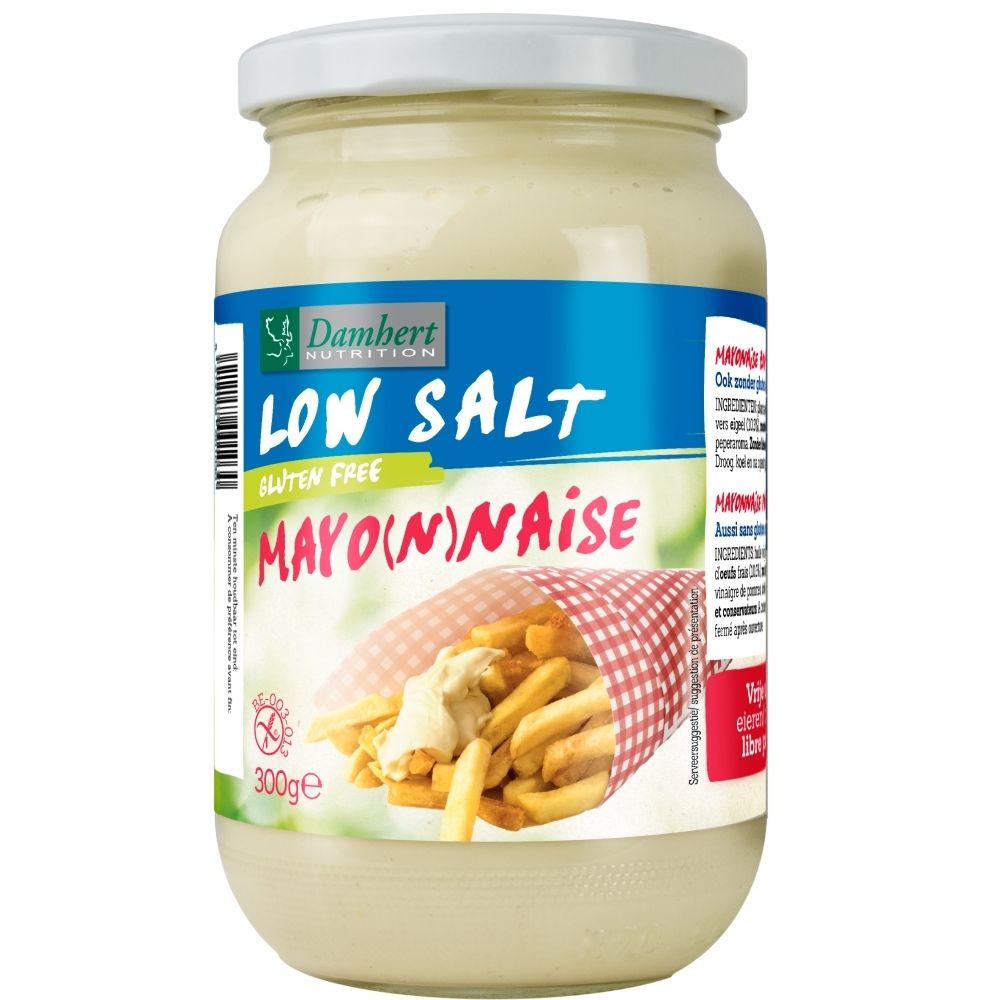 Damhert Low Salt Mayonnaise, glutenfrei, 300g Glas.