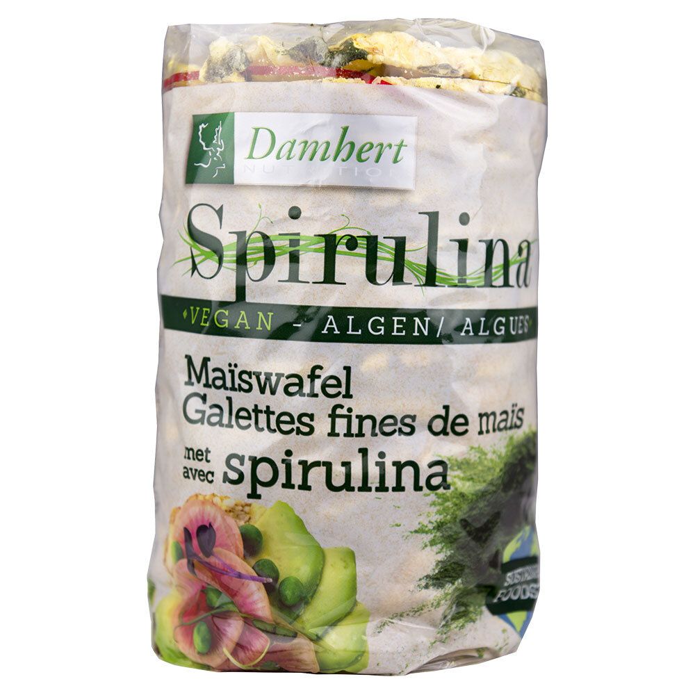 Damhert Galettes fines de maïs avec des algues spirulina