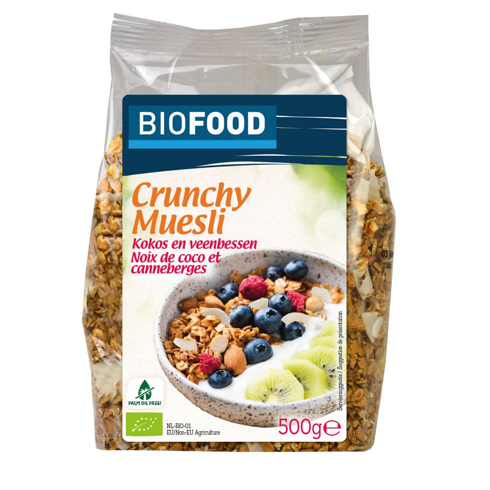 BIOFOOD Crunchy Müsli Kokosnuss und Cranberries