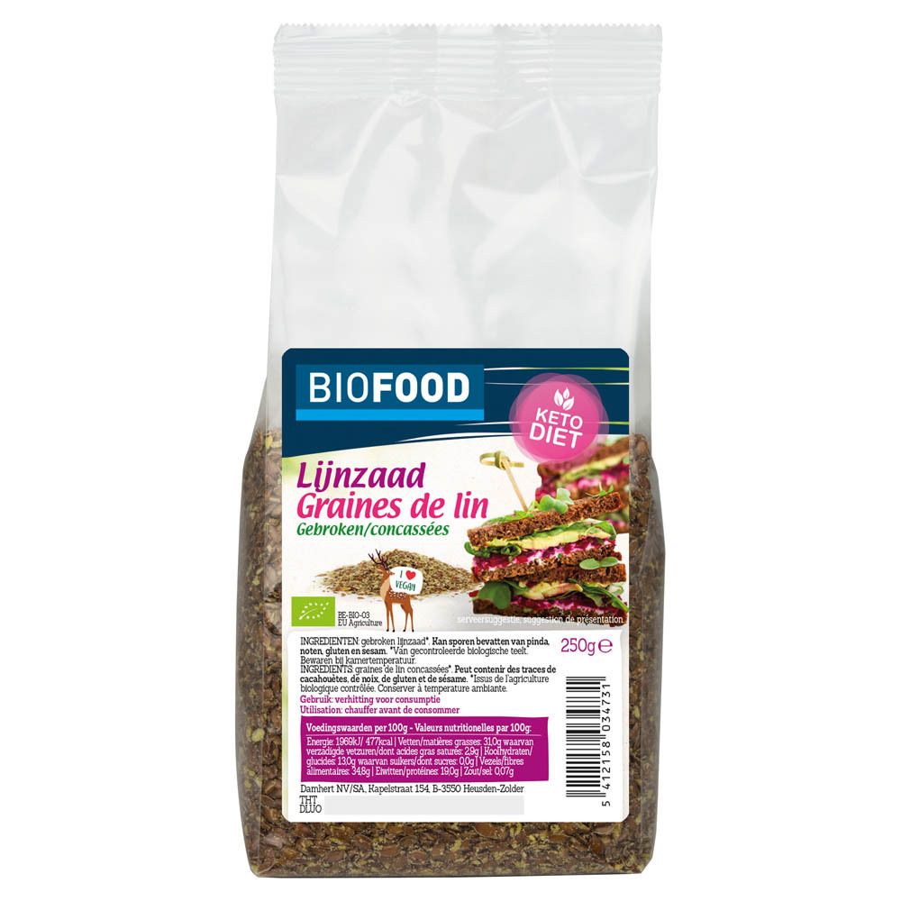 BIOFOOD Leinsamen geschrotet BIO
