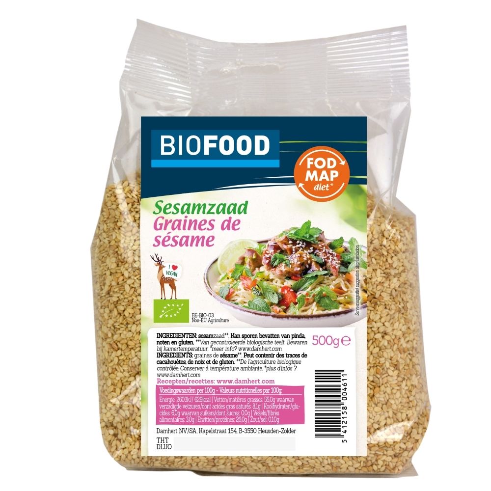 Bio-Sesamsamen in einem Beutel, 500g.