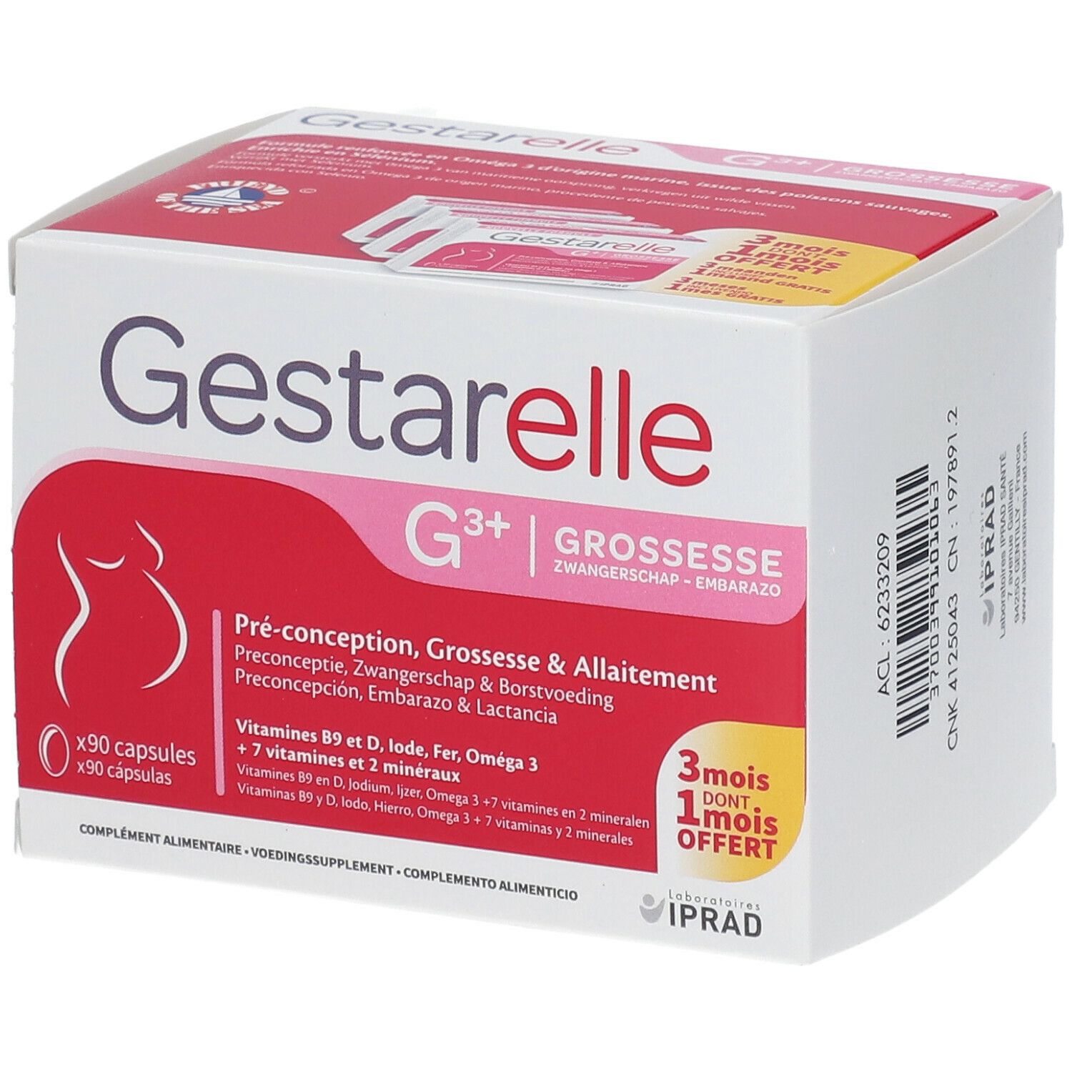 Gestarelle G3+ grossesse - 90 capsules