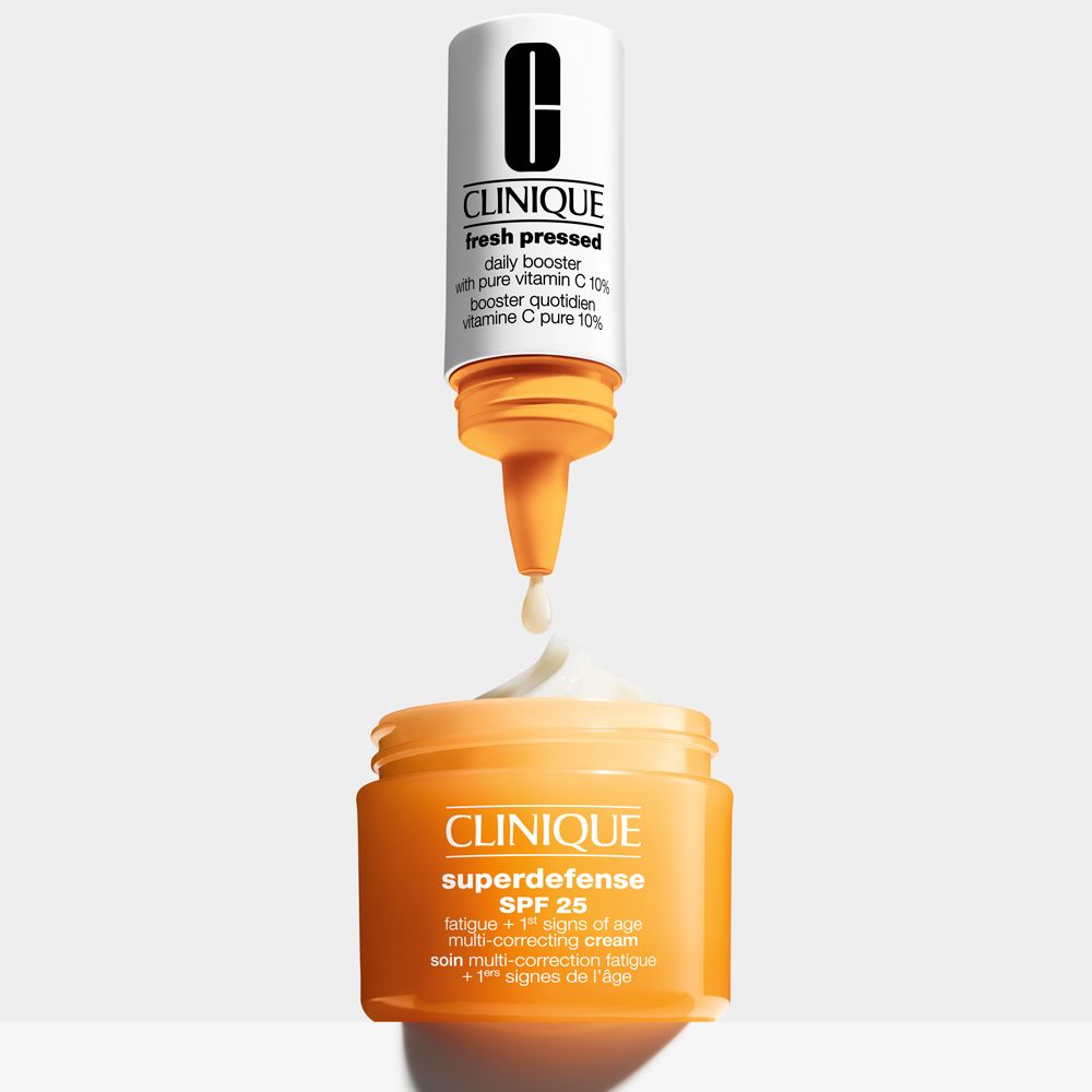 Clinique Superdefense SPF 25 Soin Multi-correction Fatigue + 1ers Signes de l'Âge - Crème de Jour Hydratante - Peaux Sèches à Mixtes