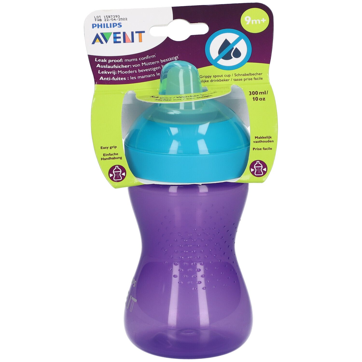 Avent Soft Becher Violett 300 ml +9 Monate