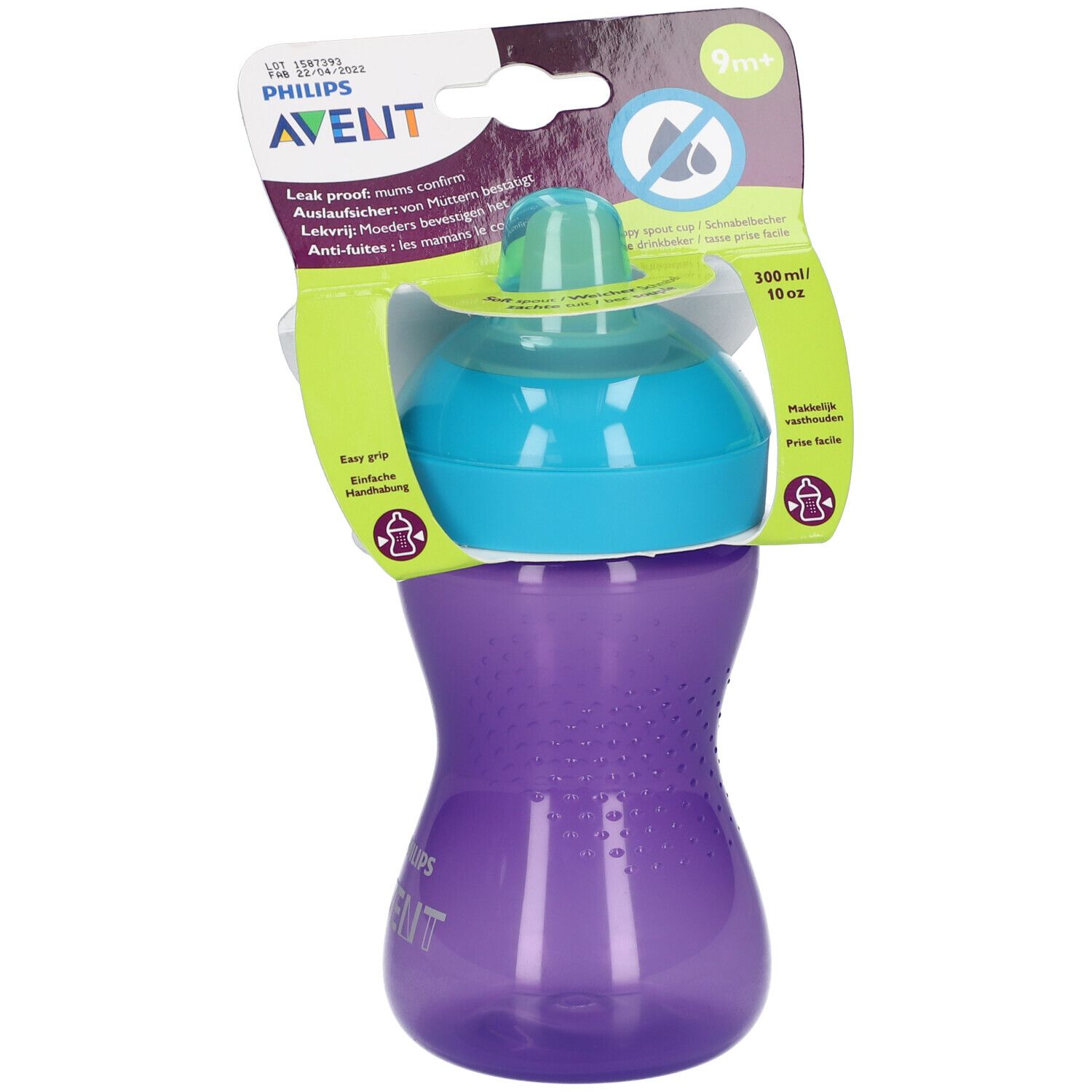 Avent Soft Becher Violett 300 ml +9 Monate