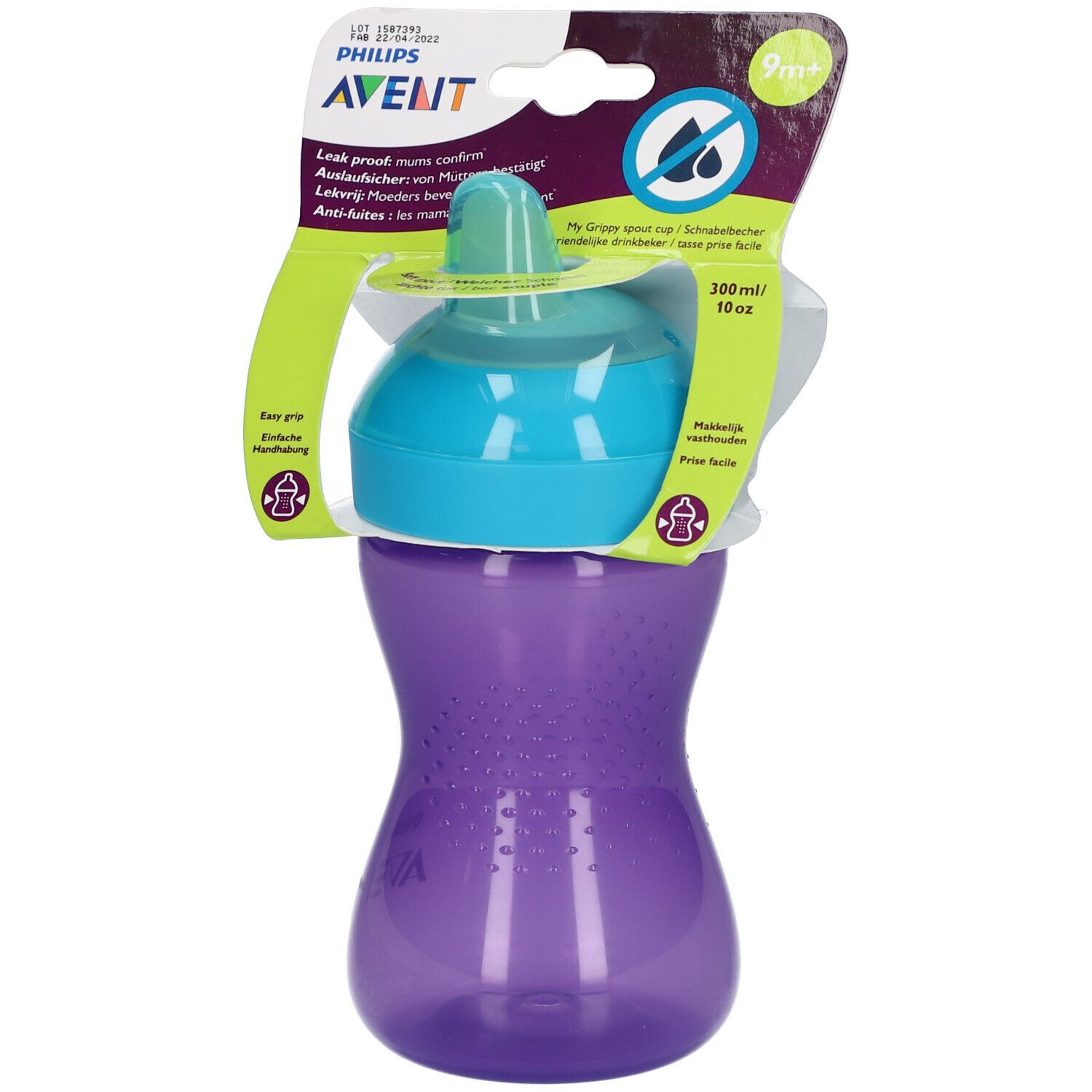Avent Soft Becher Violett 300 ml +9 Monate