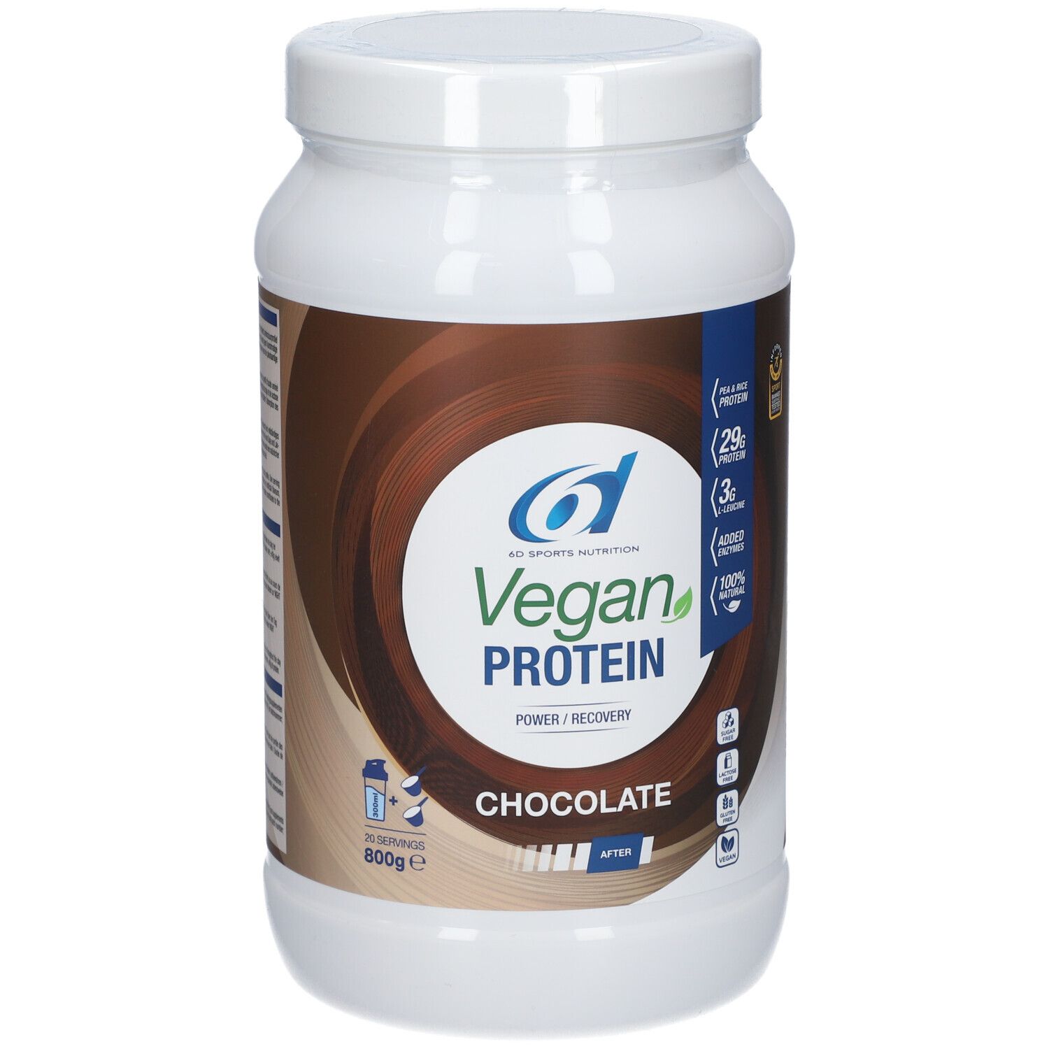 6D Nutrition  Proteinpulver vegan Schokolade