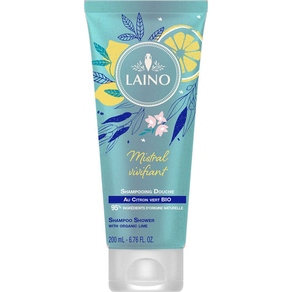 LAINO Shampooing Douche 3 en 1 Mistral Vivifiant au Citron Vert BIO