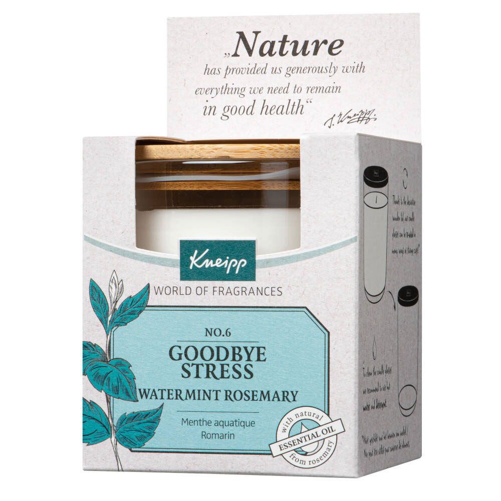 Kneipp® Duftkerze Goodbye Stress Wasserminze - Rosmarin