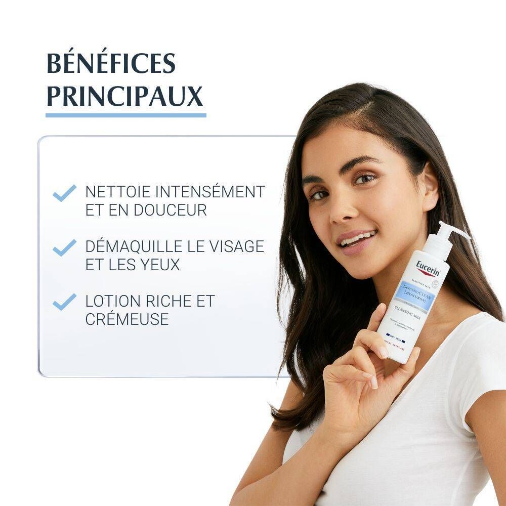 Eucerin® DermatoCLEAN Hyaluron Lait Démaquillant Doux