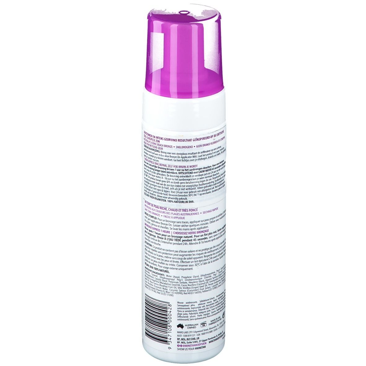 Minetan® Mousse Auto-bronzante Violet