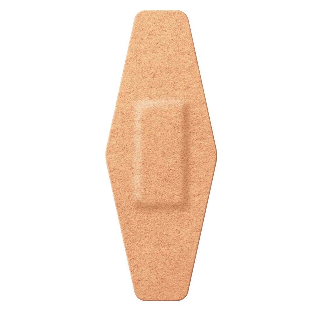 Rückseite der Nexcare ultra stretch Pflasterbox. Informationen zu den Pflastern in verschiedenen Sprachen.