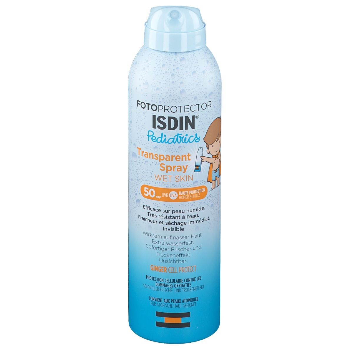 ISDIN® Fotoprotector Pädiatrie Transparentes Spray Nasshaut SPF50+