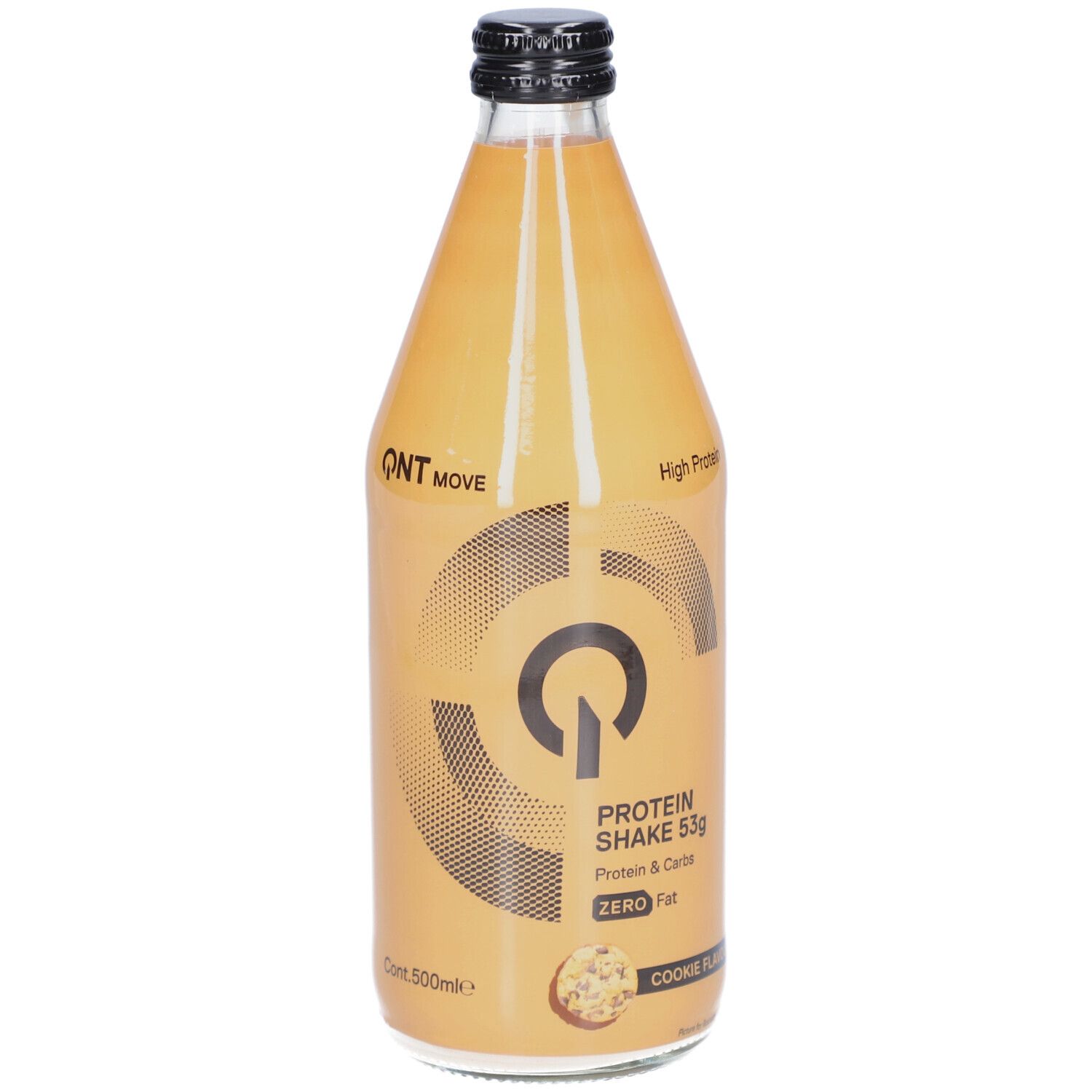 QNT Protein Shake (53g Protein) Glasflasche Cookies Cream