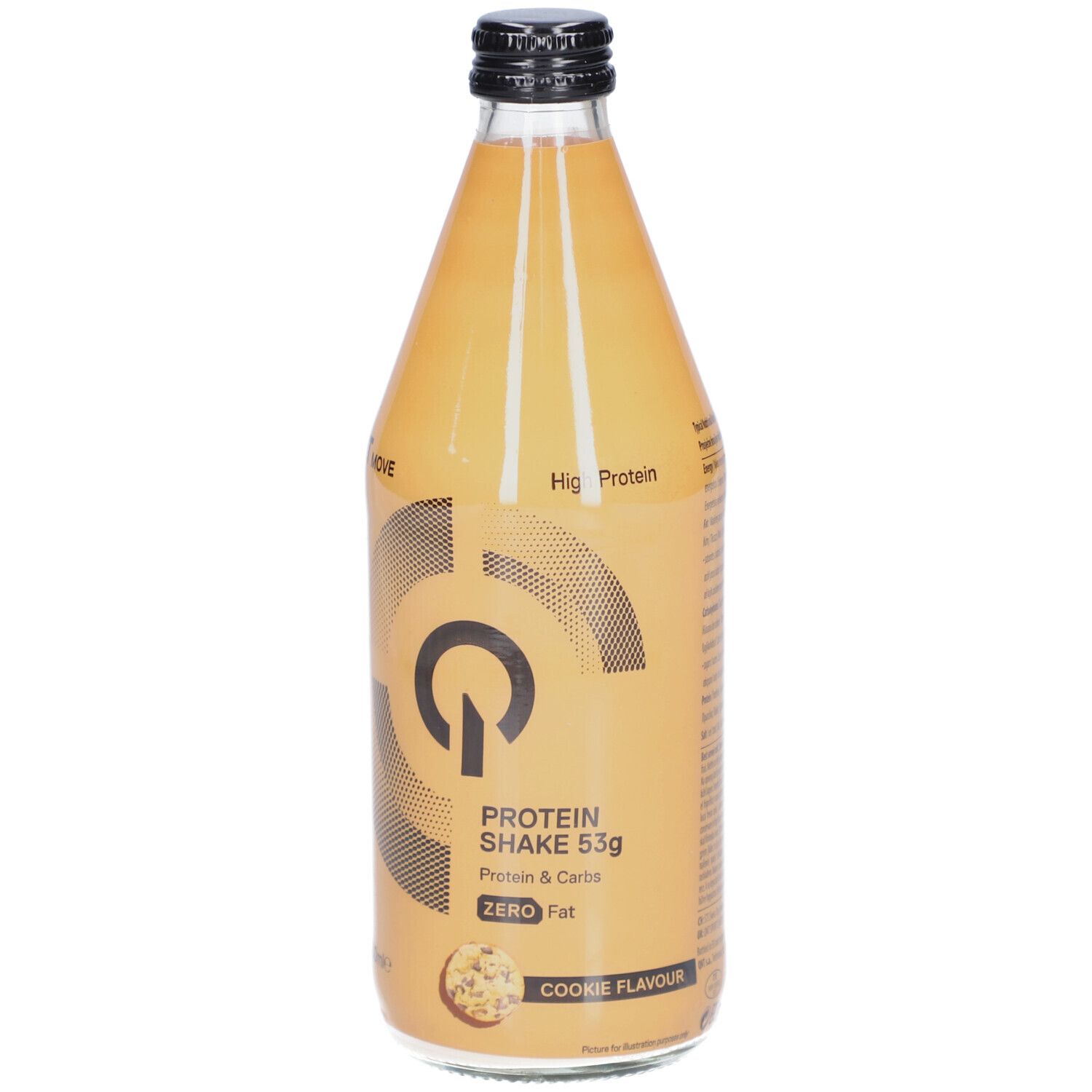 QNT Protein Shake (53g Protein) Glasflasche Cookies Cream