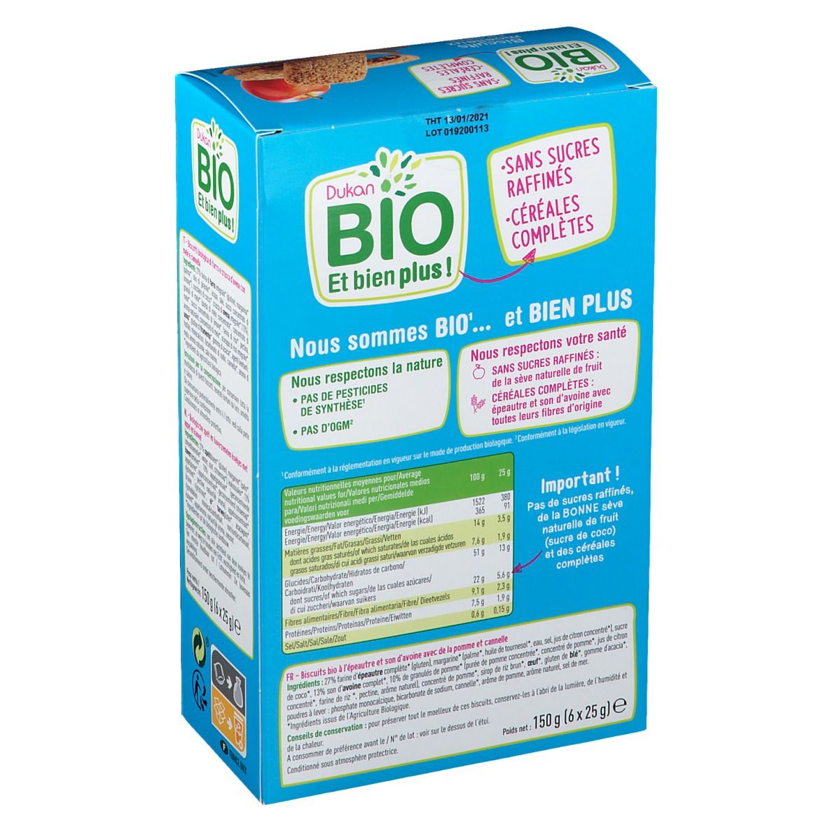 Dukan Moelleux Apfel-Zimt Bio