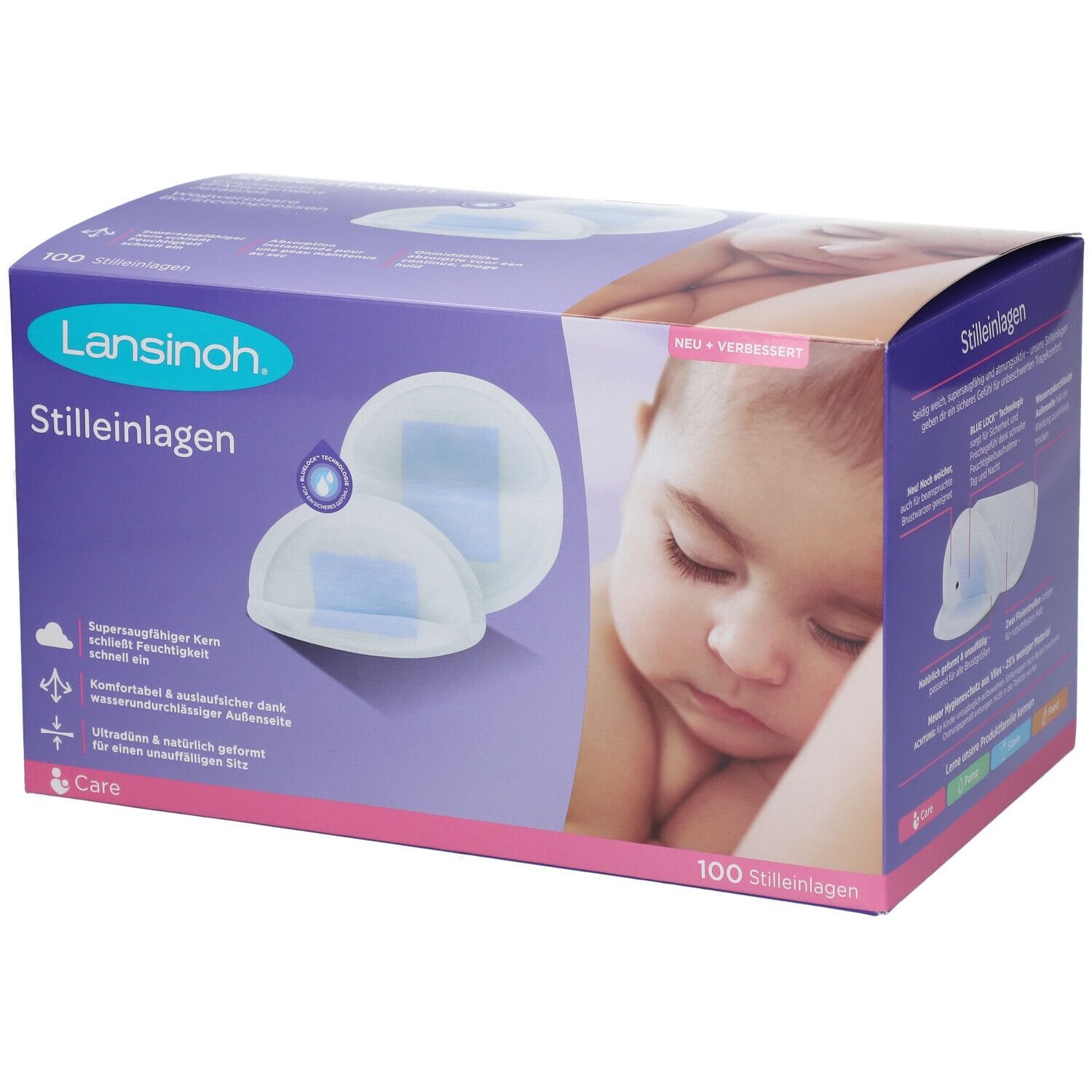 Lansinoh® Coussinets d'allaitement jetables Blue Lock®