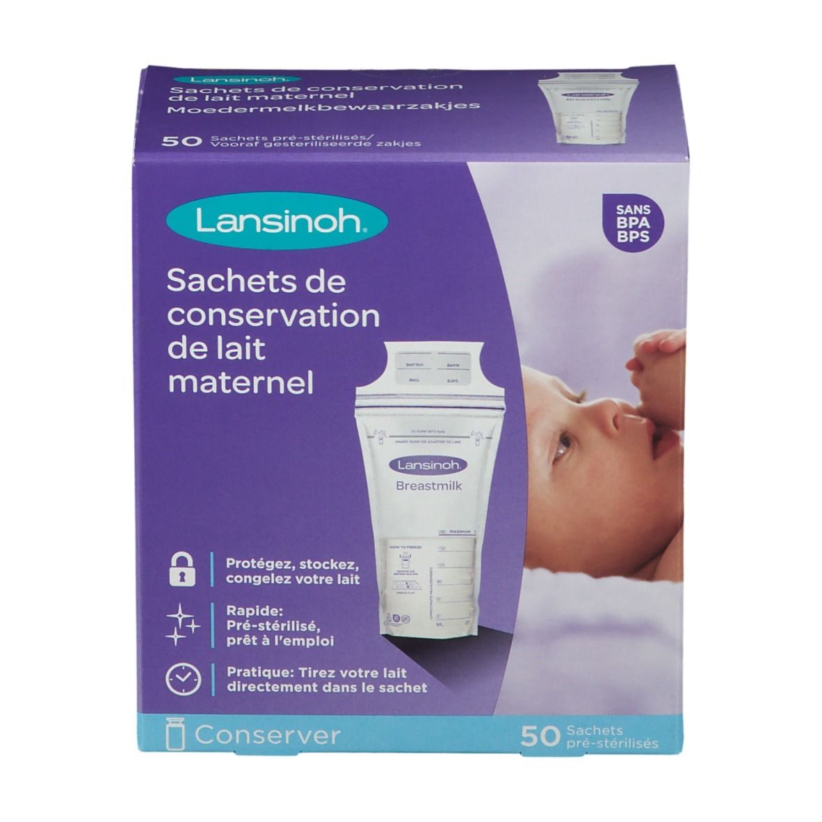 Lansinoh® Sachets de conservation du lait maternel