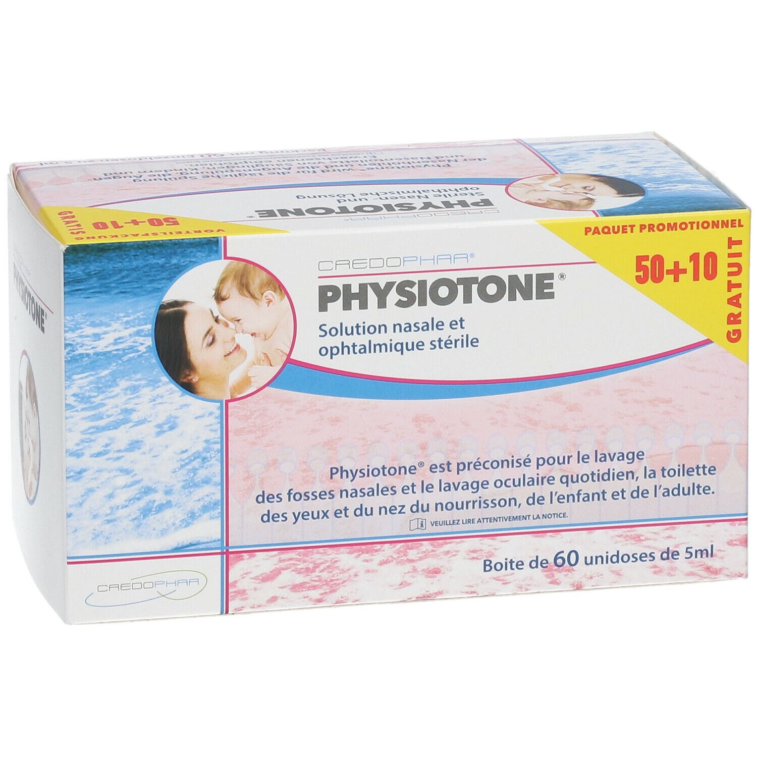 CREDOPHAR Physiotone® Solution nasale et ophtalimique stérile