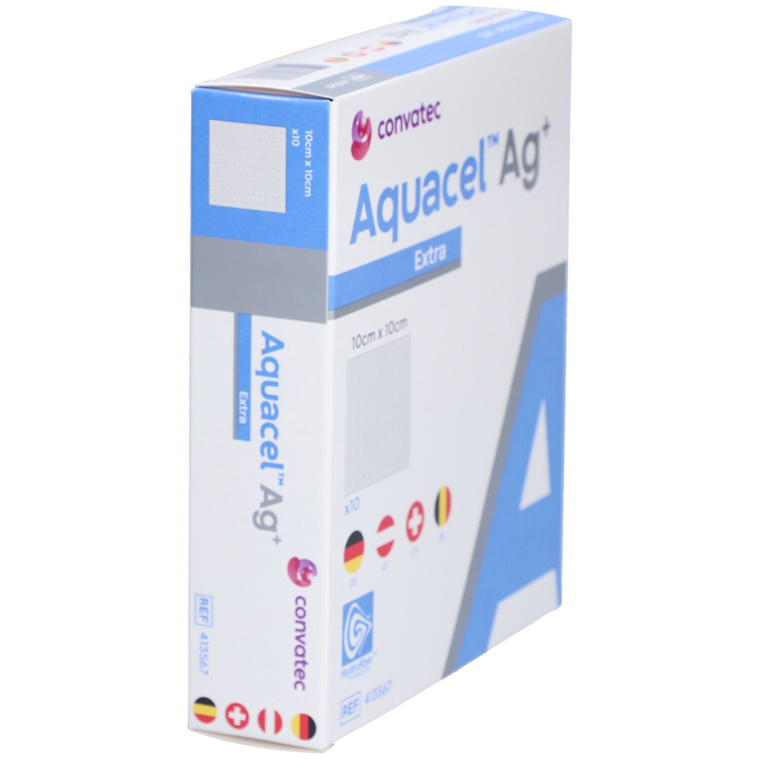 Aquacel™ Ag+ Extra™ Pansement Hydrofiber™ 10 x 10 cm