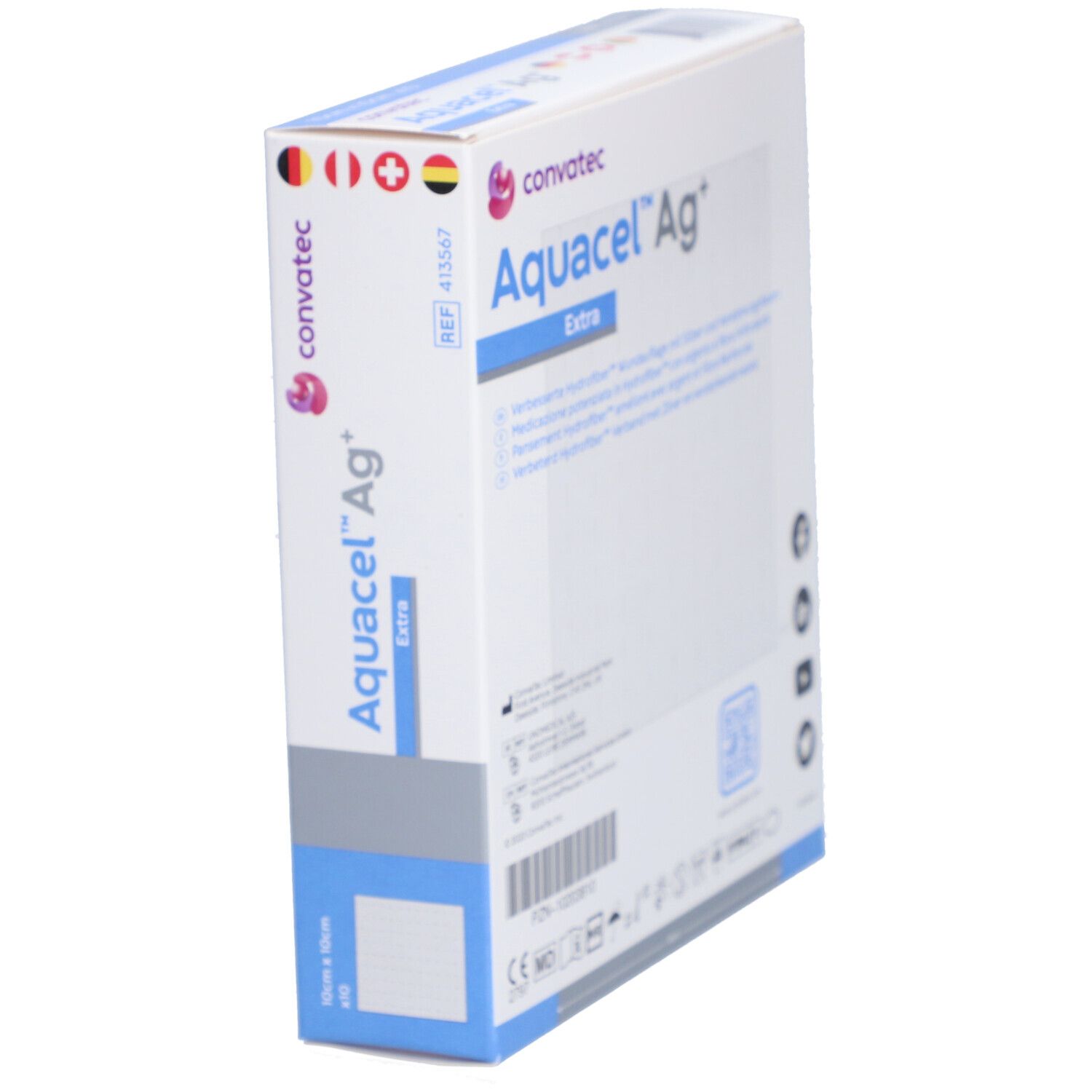 Aquacel™ Ag+ Extra™ Pansement Hydrofiber™ 10 x 10 cm