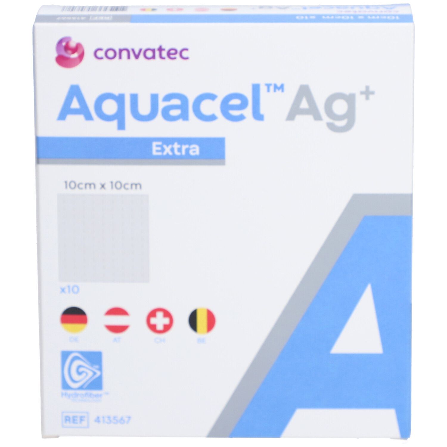 Aquacel™ Ag+ Extra™ Pansement Hydrofiber™ 10 x 10 cm