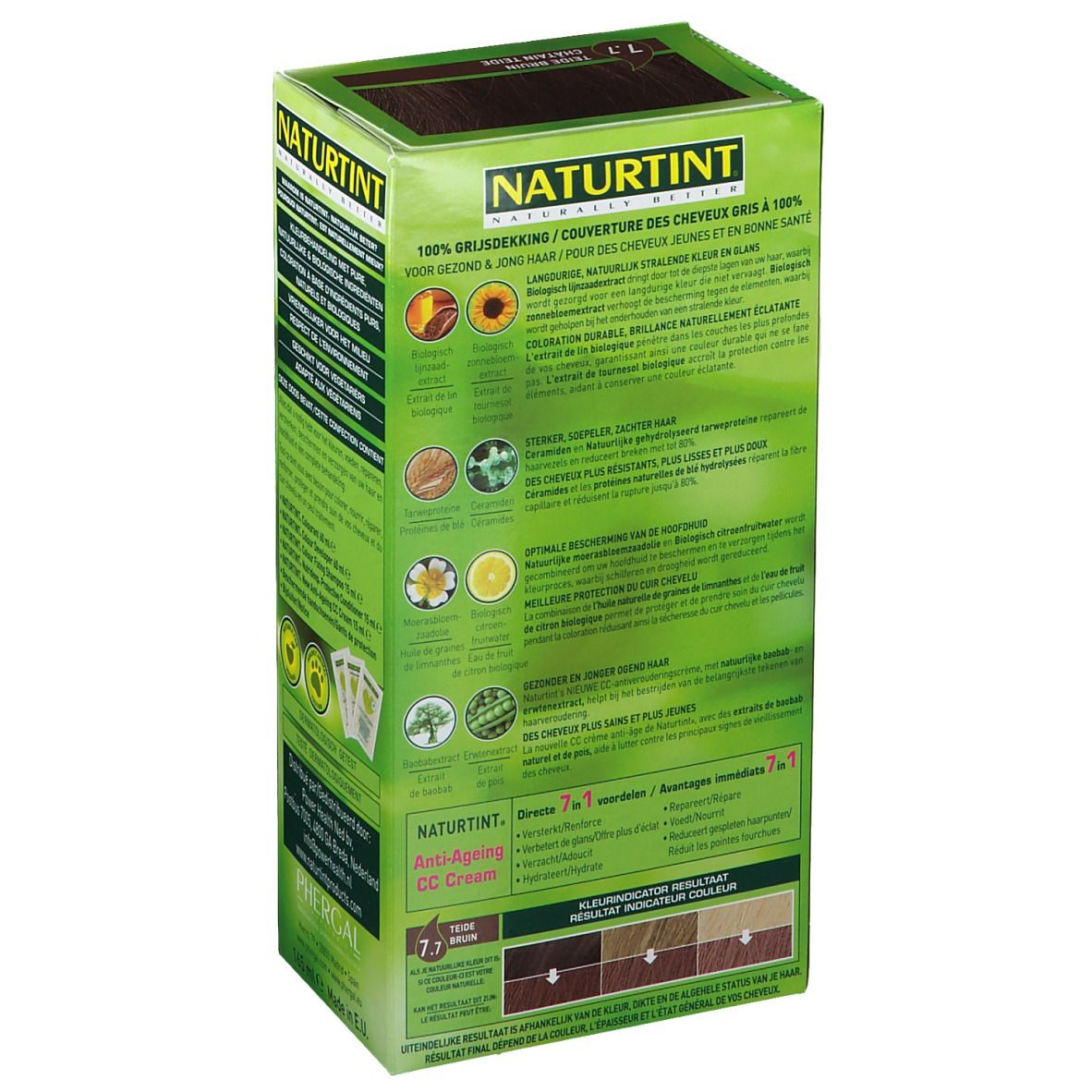 Naturtint permanente Haarfarbe 7.7