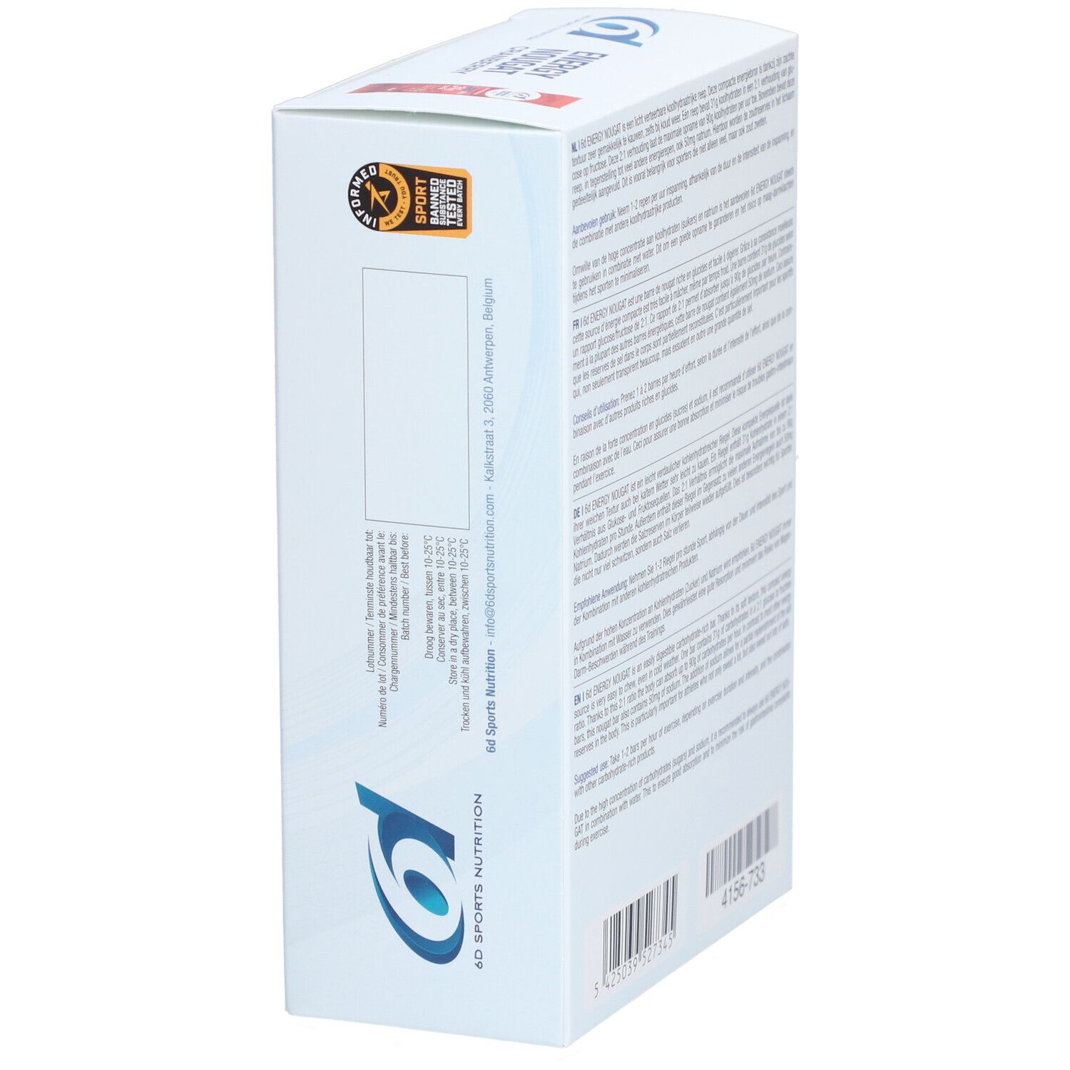 6D Sports Nutrition Energie Nougat-Cranberry