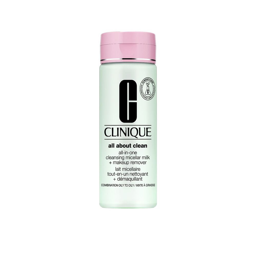 Clinique All About Clean™ Lait Micellaire Tout-en-un Nettoyant + Démaquillant 3&4 - Peaux Mixtes à Grasses