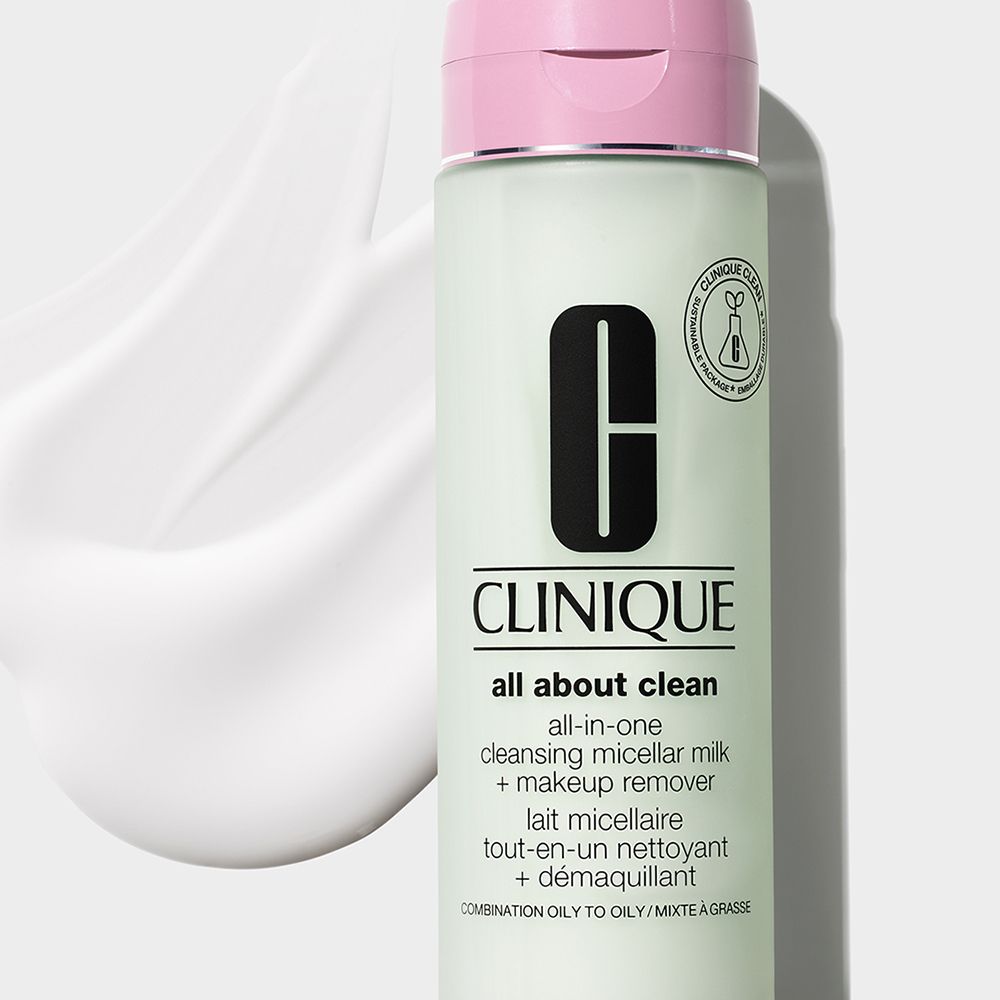 Clinique All About Clean™ Lait Micellaire Tout-en-un Nettoyant + Démaquillant 3&4 - Peaux Mixtes à Grasses