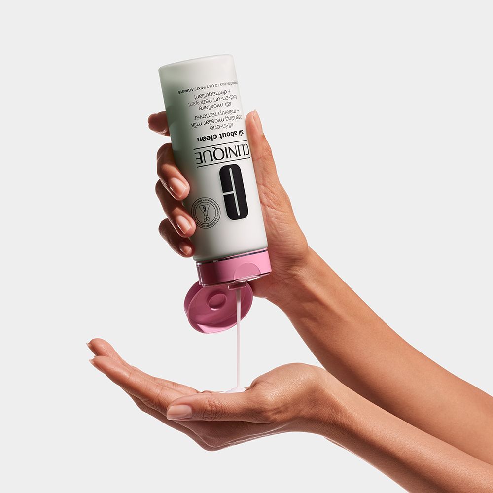 Clinique All About Clean™ Lait Micellaire Tout-en-un Nettoyant + Démaquillant 3&4 - Peaux Mixtes à Grasses