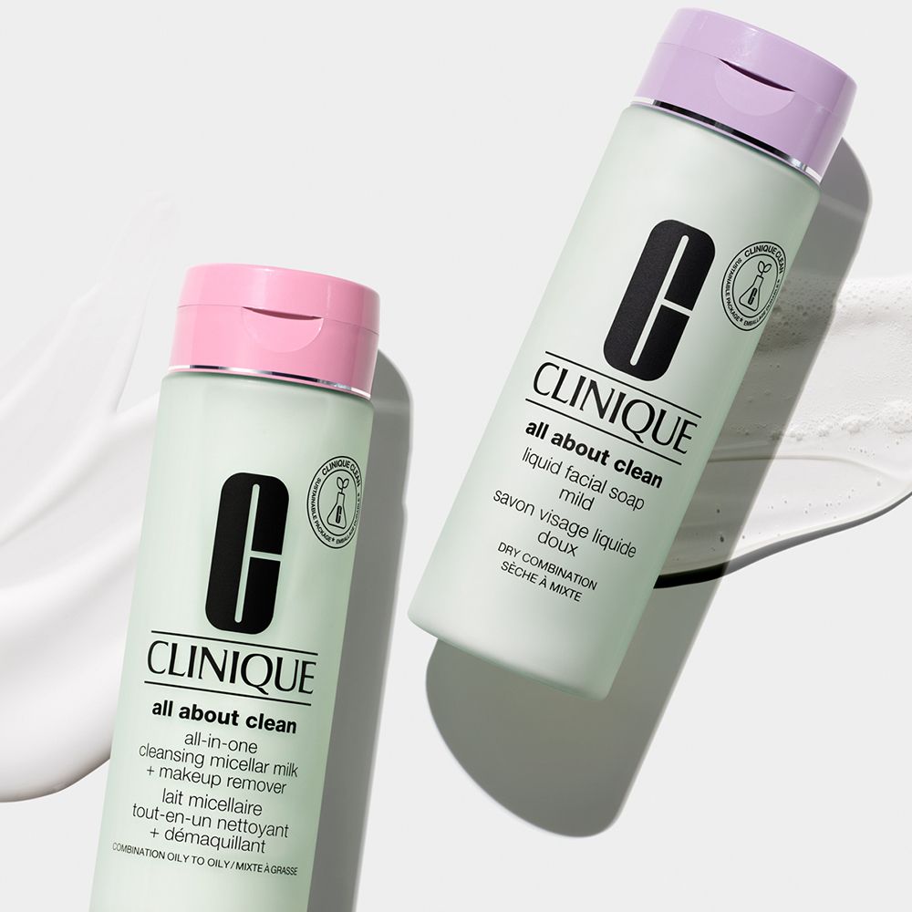 Clinique All About Clean™ Lait Micellaire Tout-en-un Nettoyant + Démaquillant 3&4 - Peaux Mixtes à Grasses