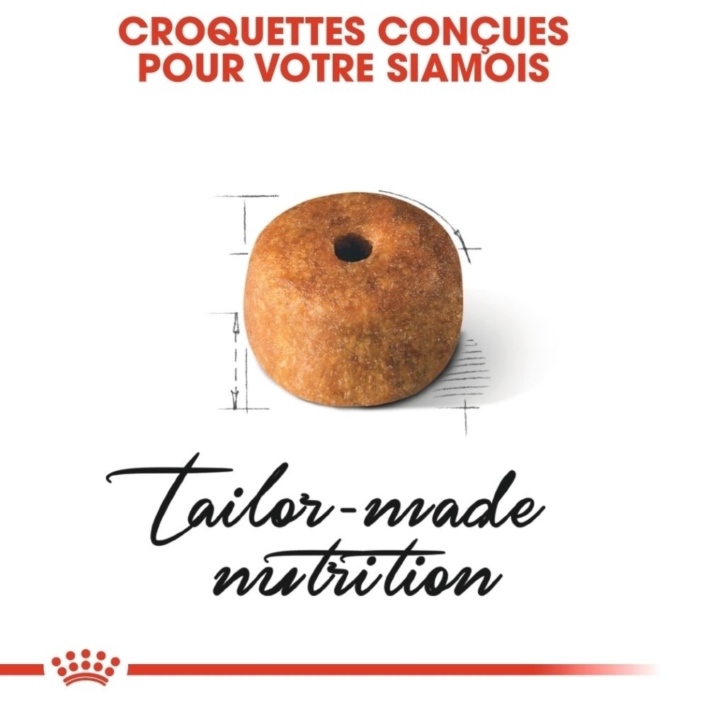 Ein einzelnes, rundes Krokettenfutterstück mit Loch in der Mitte, daneben technische Zeichnungen mit Maßen.