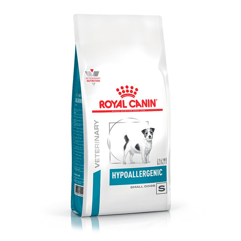 Royal Canin Veterinary Hypoallergenic Hundefutter für kleine Hunde.