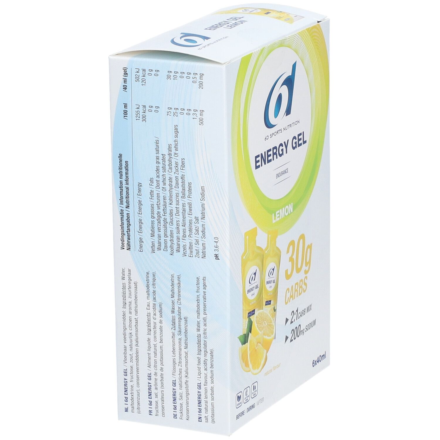6D Sports Nutrition Energy Gel Citron
