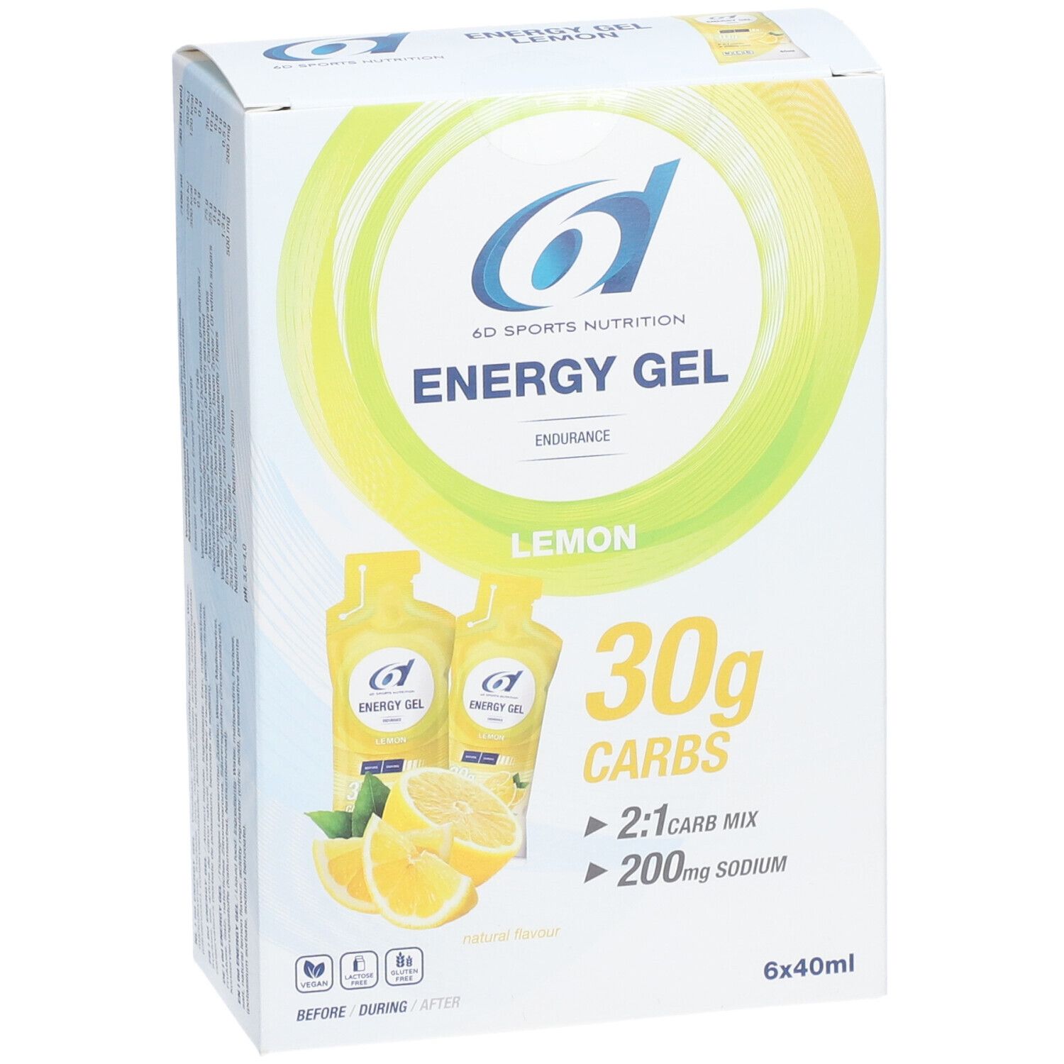 6D Sports Nutrition Energy Gel Citron