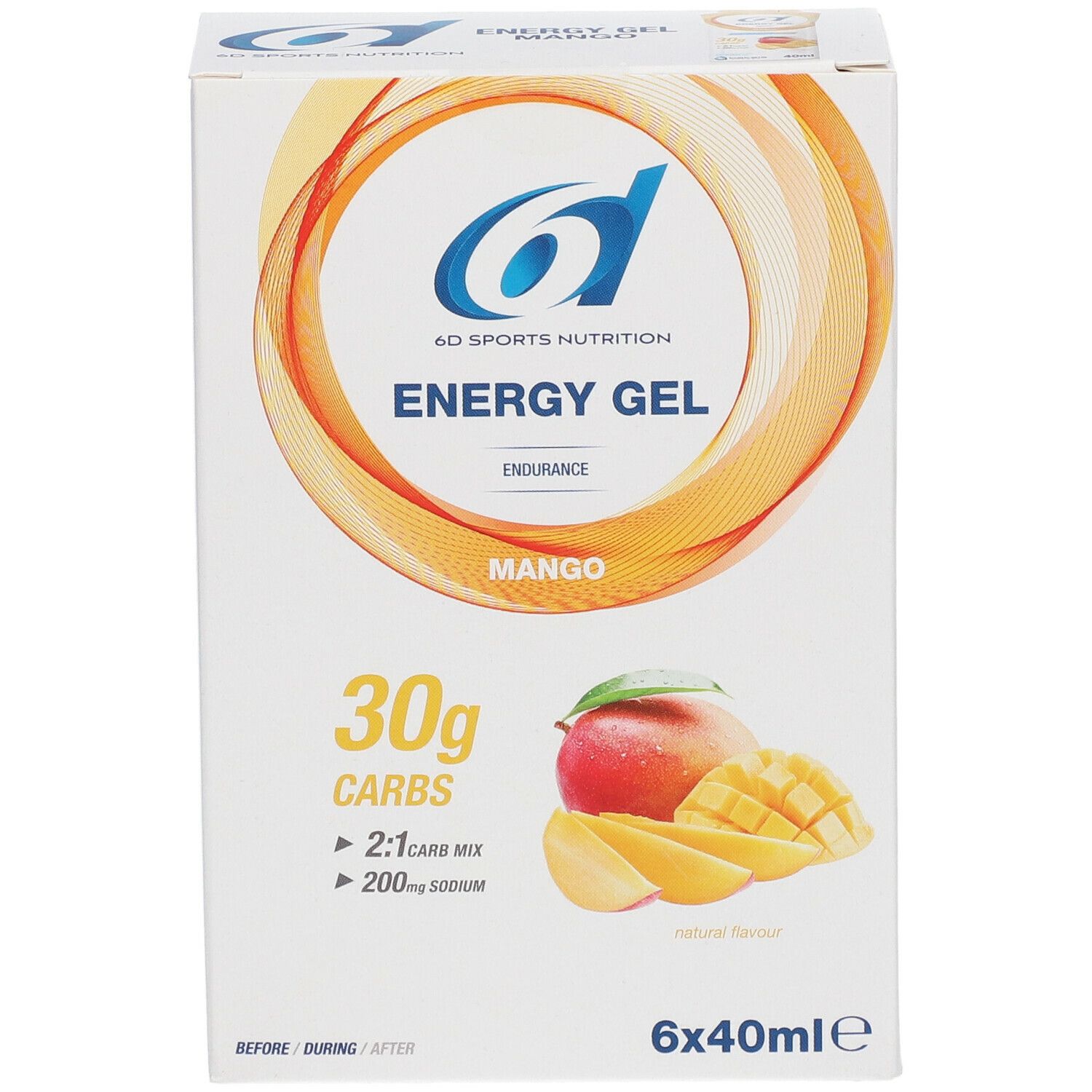 6D Sports Nutrition Energy Gel Mango